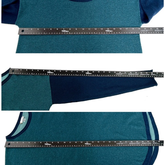 Smartwool Sweater Womens Shadow Pine Colorblock Crew Pullover Blue Green XS - Picture 9 of 11